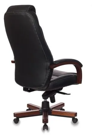 Кресло руководителя Бюрократ T-9923WALNUT черный кожа крестов. металл/дерево