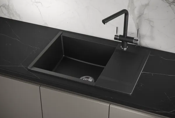 ES-7003, АЛЮМИНИУМ, кухонная мойка, кварц, ESTETICA