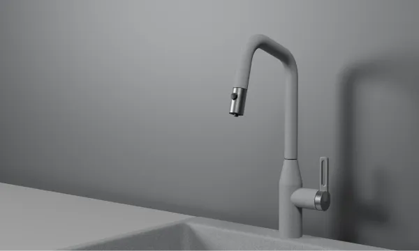 GR-8171, БАЗАЛЬТ, СМЕСИТЕЛЬ КУХОННЫЙ С ВЫДВИЖНЫМ ИЗЛИВОМ