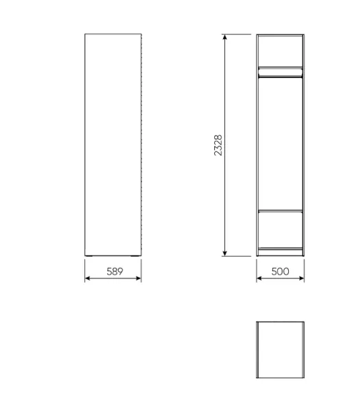 2.06.07.210.1 МАКС стеллаж 50х58х233 белый