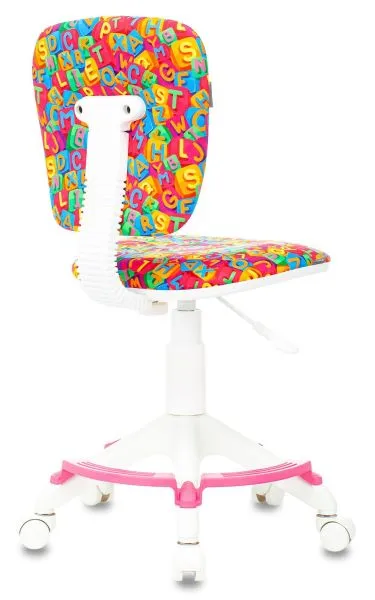 Кресло детское Бюрократ CH-W204/F мультиколор алфавит крестов. пластик подст.для ног пластик белый