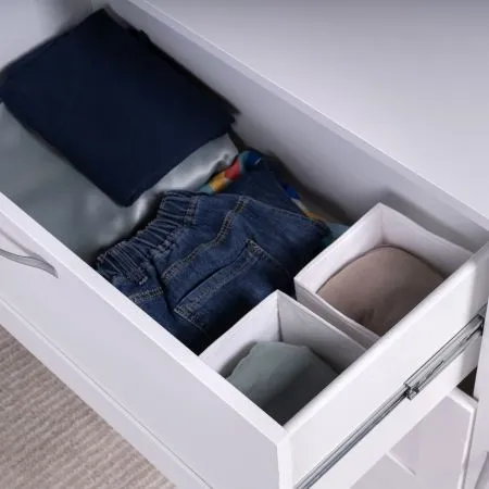 2.02.03.370.1 СИРИУС тумба 2 двери со стеклом и 3 ящика 156х95 белая RU