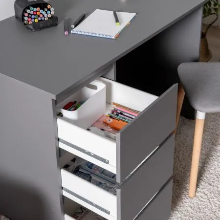 2.03.06.090.4 КАСТОР стол письменный 3 ящика 116х65 RU серый