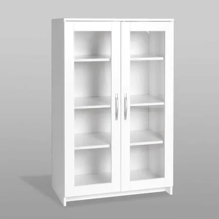 2.02.03.390.1 СИРИУС тумба 2 двери со стеклом 78х123 белая RU