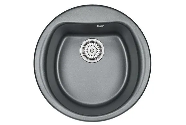 5101, ШВАРЦ (чёрный металлик), кухонная мойка, кварц