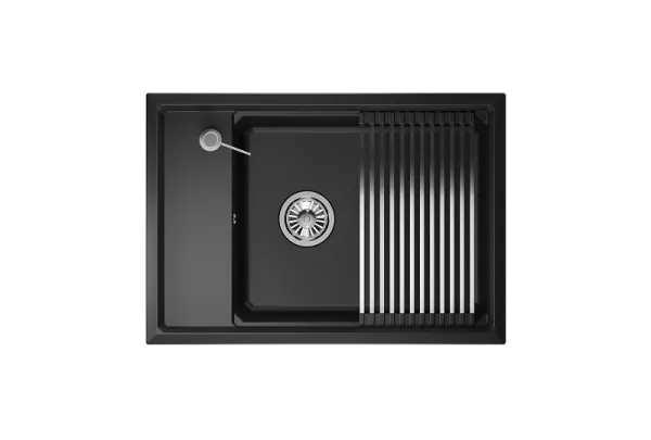 KS-7305, АЛЮМИНИУМ, кухонная мойка, кварц