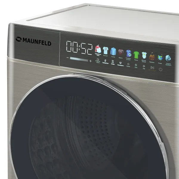 Стиральная машина c сушкой, инвертором и автодозированием MAUNFELD MFWD14116 Нержавеющая сталь