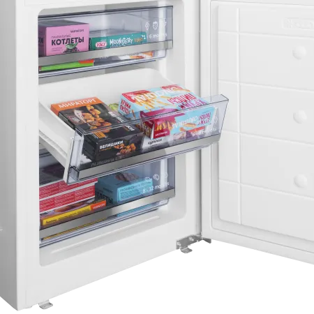 Встраиваемый холодильник NO FROST с инвертором MAUNFELD MBF193NFWGR Inverter Белый