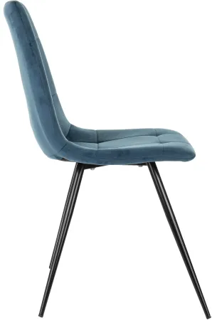 Стул для дома Бюрократ CH-K1_4 комплект 4шт синий Holland 58 металл черный на ножках (CH-K1_1/HL58_4)