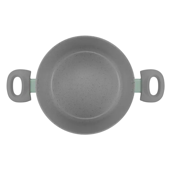 Кастрюля MAUNFELD HELGA MCS57FA05FS из кованого алюминия со стеклянной крышкой, 24 см, 5,7 л. Фисташковый