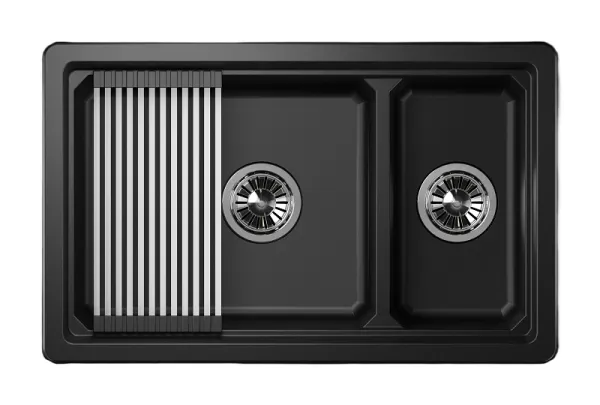 KS-7304U, АЛЮМИНИУМ, кухонная мойка, кварц