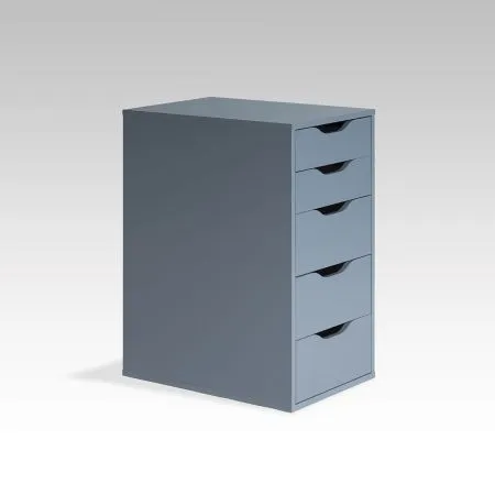 S01026 Ингар 5 комод 36x71x53, серо-бирюзовый