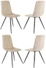 Стул для дома Бюрократ CH-K1_4 комплект 4шт бежевый Holland 06 металл черный на ножках (CH-K1_1/HL07_4)
