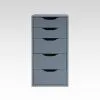 S01026 Ингар 5 комод 36x71x53, серо-бирюзовый
