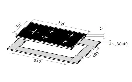 Газовая варочная панель MAUNFELD EGHE.95.33CBG.R\G Бежевый