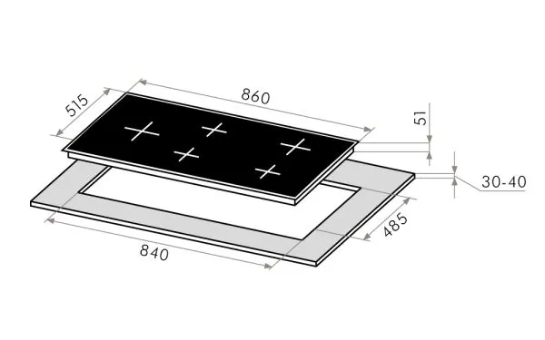 Газовая варочная панель MAUNFELD EGHE.95.33CBG.R\G Бежевый