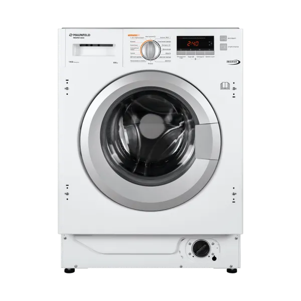 Встраиваемая стиральная машина с сушкой и инвертором MAUNFELD MBWM1486S Белый