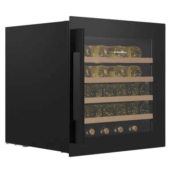 Винный шкаф встраиваемый MAUNFELD MBWC-92S36 Черный