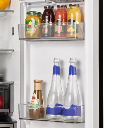 Холодильник с инвертором MAUNFELD MFF190NFD Черная нержавеющая сталь