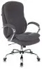 Кресло руководителя Бюрократ T-9950SL Fabric серый Alfa 44 крестов. металл хром