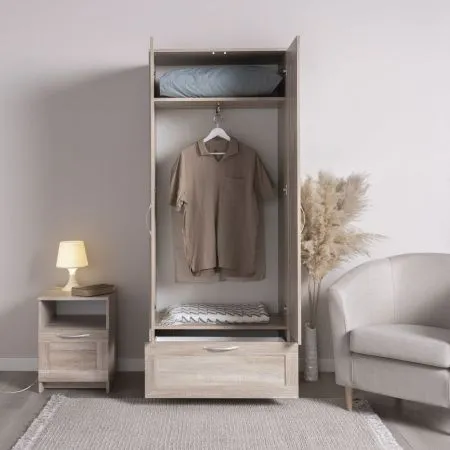 2.02.01.240.3 СИРИУС шкаф для одежды 2 двери и 1 ящик сонома RU