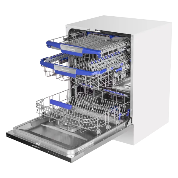 Посудомоечная машина с Vortex Wash и лучом на полу MAUNFELD MLP-12IMR Нержавеющая сталь