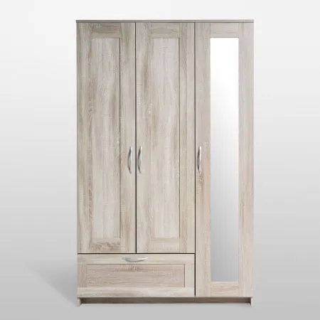 2.02.01.030.3 СИРИУС шкаф комбинированный "3 двери и 1 ящик сонома RU" (с 1 зеркалом)