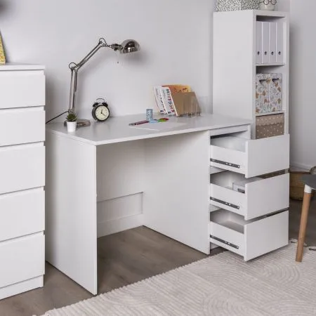 2.03.06.090.1 КАСТОР стол письменный 3 ящика 116х65 RU белый