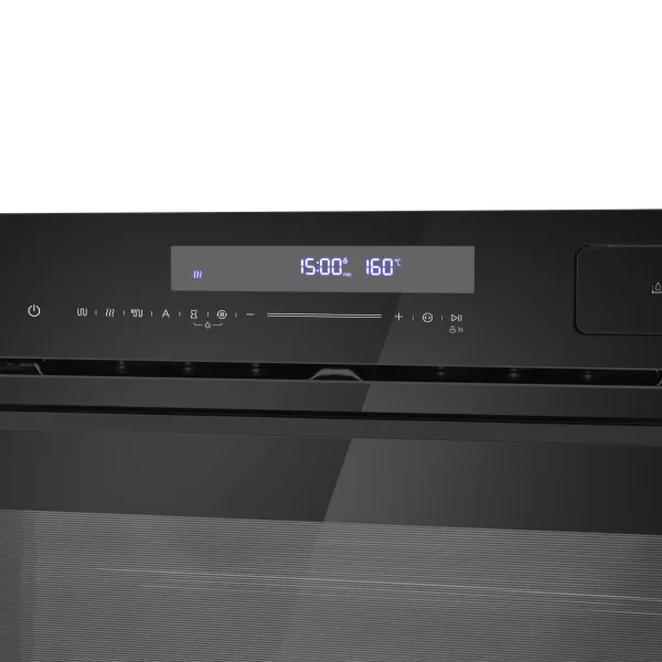 Шкаф духовой электрический с паром MAUNFELD MEOR7216STFB Черный/черная фурнитура