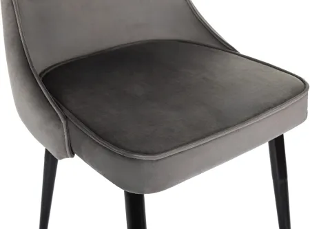 Стул для дома Бюрократ CH-K4 т.серый Holland 18 металл черный на ножках (CH-K4_1/HL18)