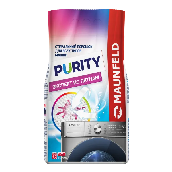 Стиральный порошок  Maunfeld Purity Эксперт по пятнам Automat 2400г MWP2400BM Жёлтый