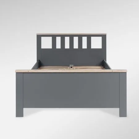 2.08.04.060.15 САГА кровать двойная 140х200 серая/ясень