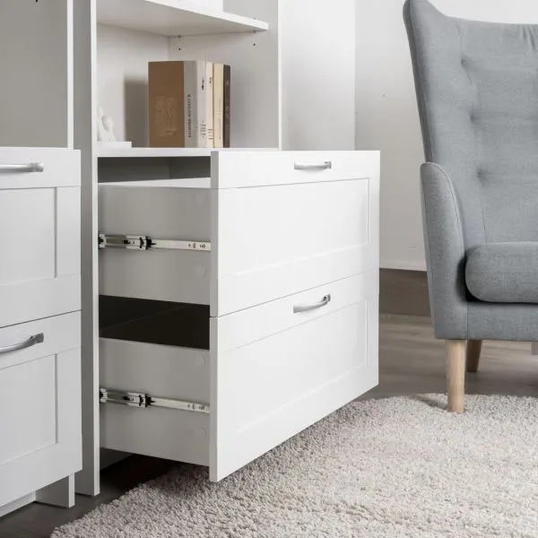 2.02.07.110.1 СИРИУС стеллаж 2 ящика 78х190 белый RU