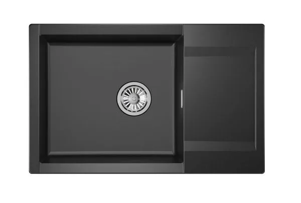 ES-7807, ЧЁРНЫЙ, кухонная мойка, кварц, ESTETICA