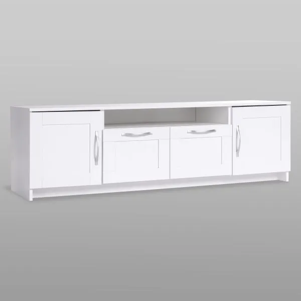 2.02.03.330.1 СИРИУС тумба 2 двери и 2 ящика 156х47 белая RU