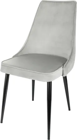 Стул для дома Бюрократ CH-K4 св.серый Holland 09 металл черный на ножках (CH-K4_1/HL09)