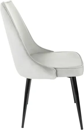 Стул для дома Бюрократ CH-K4 св.серый Holland 09 металл черный на ножках (CH-K4_1/HL09)