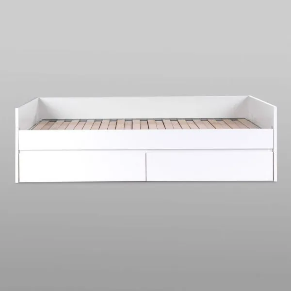 2.02.08.450.1 СИРИУС кровать раздвижная с ящиками 90х200 белая RU