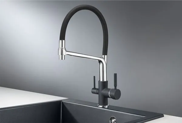 0083, ШВАРЦ (чёрный металлик), СМЕСИТЕЛЬ КУХОННЫЙ