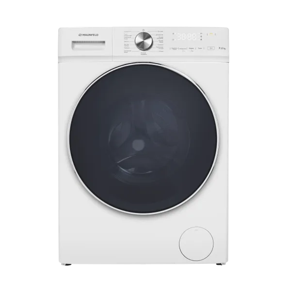 Узкая стиральная машина c инвертором и паром MAUNFELD MFWM127IWH053 Белый