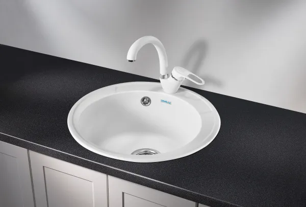 4802, БЕЛЫЙ, кухонная мойка, СтандАРТ кварц