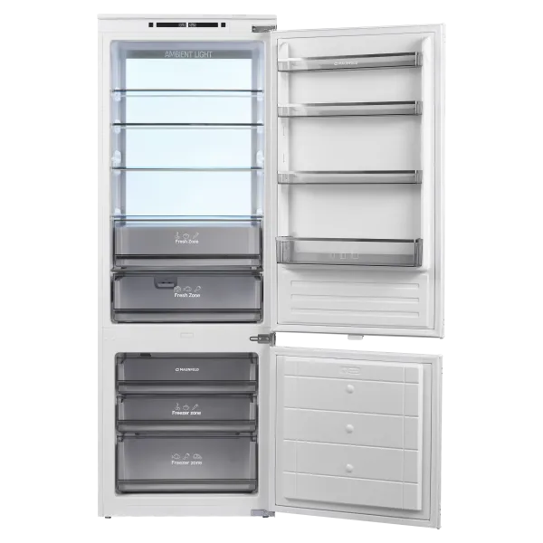 Встраиваемый холодильник NO FROST с инвертором MAUNFELD MBF193NFW1GR Inverter Нержавеющая сталь