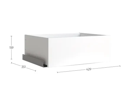 2.06.09.140.1 МАКС ящик выдвижной 50х36 белый RU