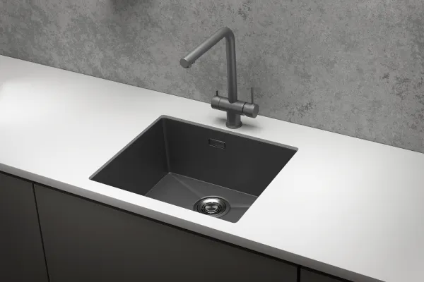 5445U, ГРАФИТ МАТОВЫЙ, стальная кухонная мойка
