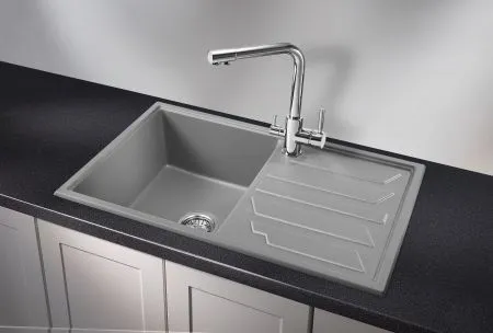 8002, АЛЮМИНИУМ, кухонная мойка, кварц