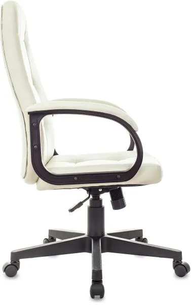 Кресло руководителя Бюрократ CH 002 слоновая кость OR-10 экокожа крестов. пластик