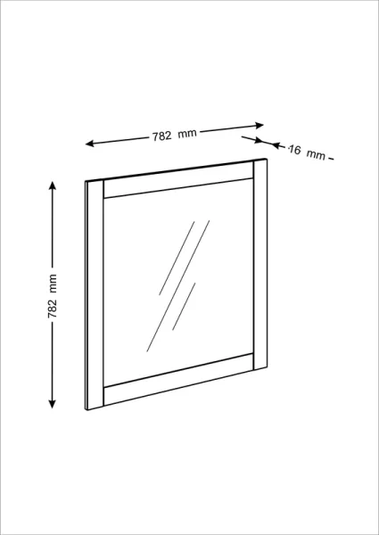 2.02.12.280.1 СИРИУС зеркало навесное 78х78 белое RU