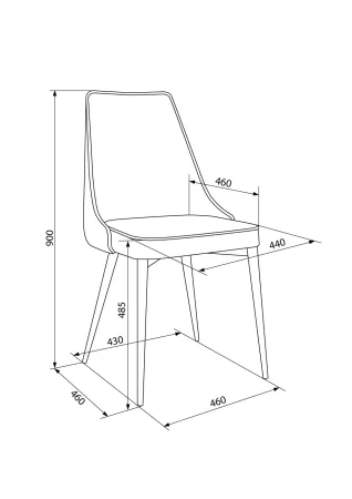 Стул для дома Бюрократ CH-K4_2 комплект 2шт бежевый Holland 06 металл черный на ножках (CH-K4_1/HL07_2)
