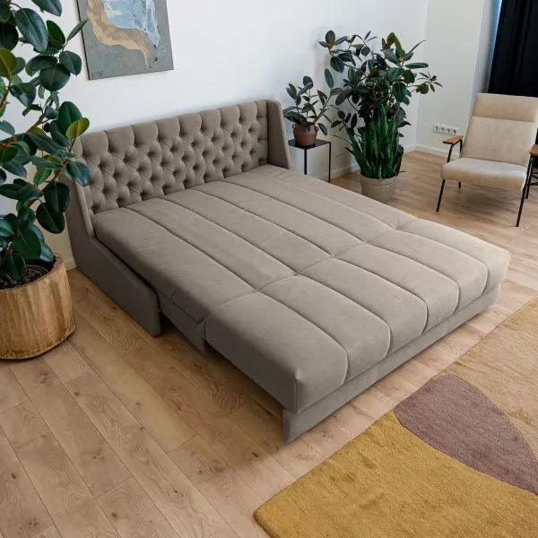 РИЧМОНД Складная кровать серо-бежевая, 200