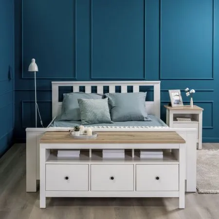 2.08.04.070.1 САГА кровать двойная 160х200 белая